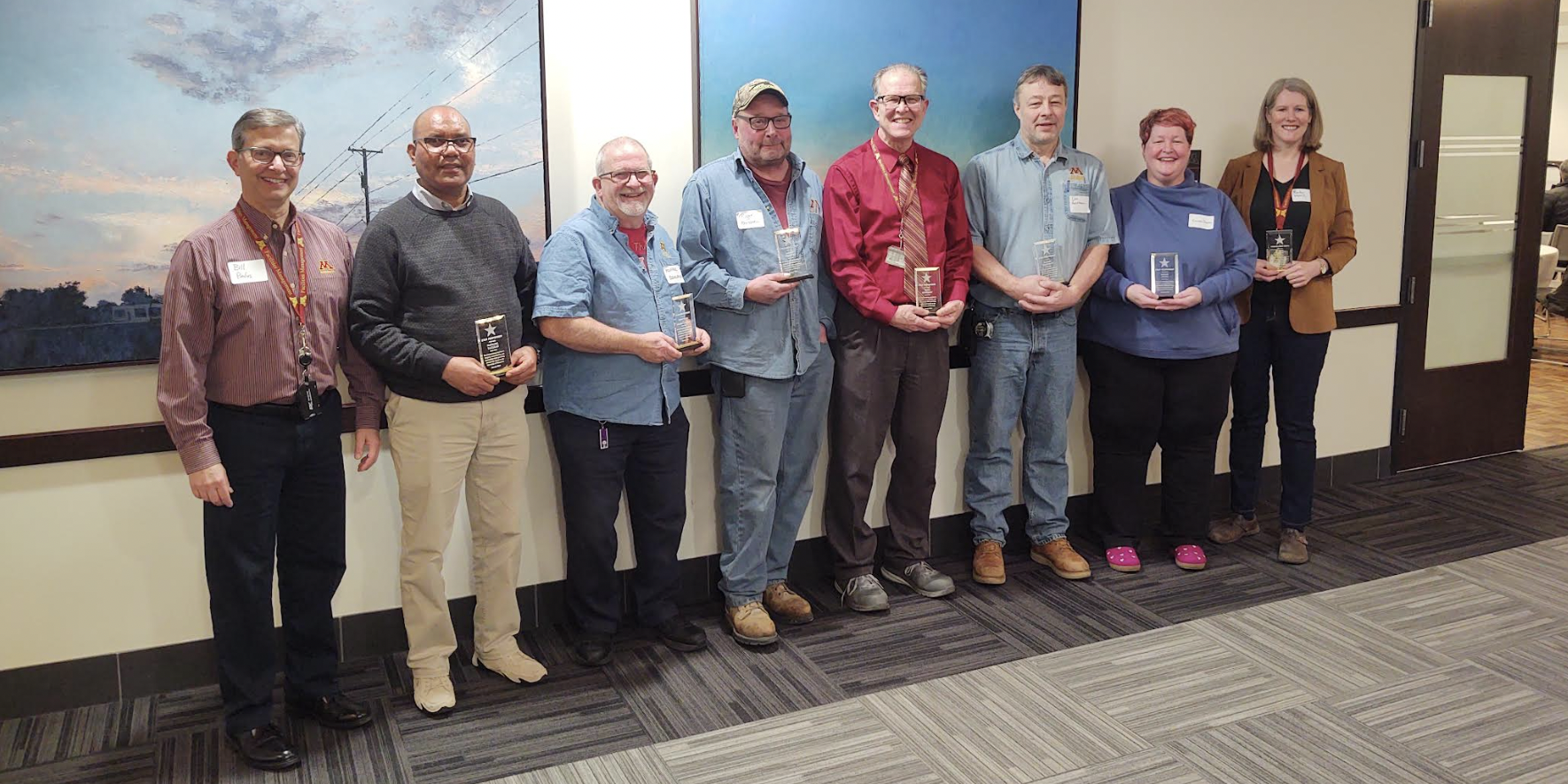 Pictured above with FM AVP Bill Paulus are the FM Star Performers who attended the award ceremony in January. From left to right: Bill Paulus, Natnael Tecleab, Michael Bigelbach, Roger Christen, Bill Rinehart, Daniel Hansmann, Sarah Jones, and Emily Marin. Below is a full list of the FM recipients.