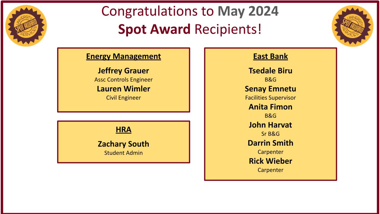 May 2024 Spot Award Recipients 2