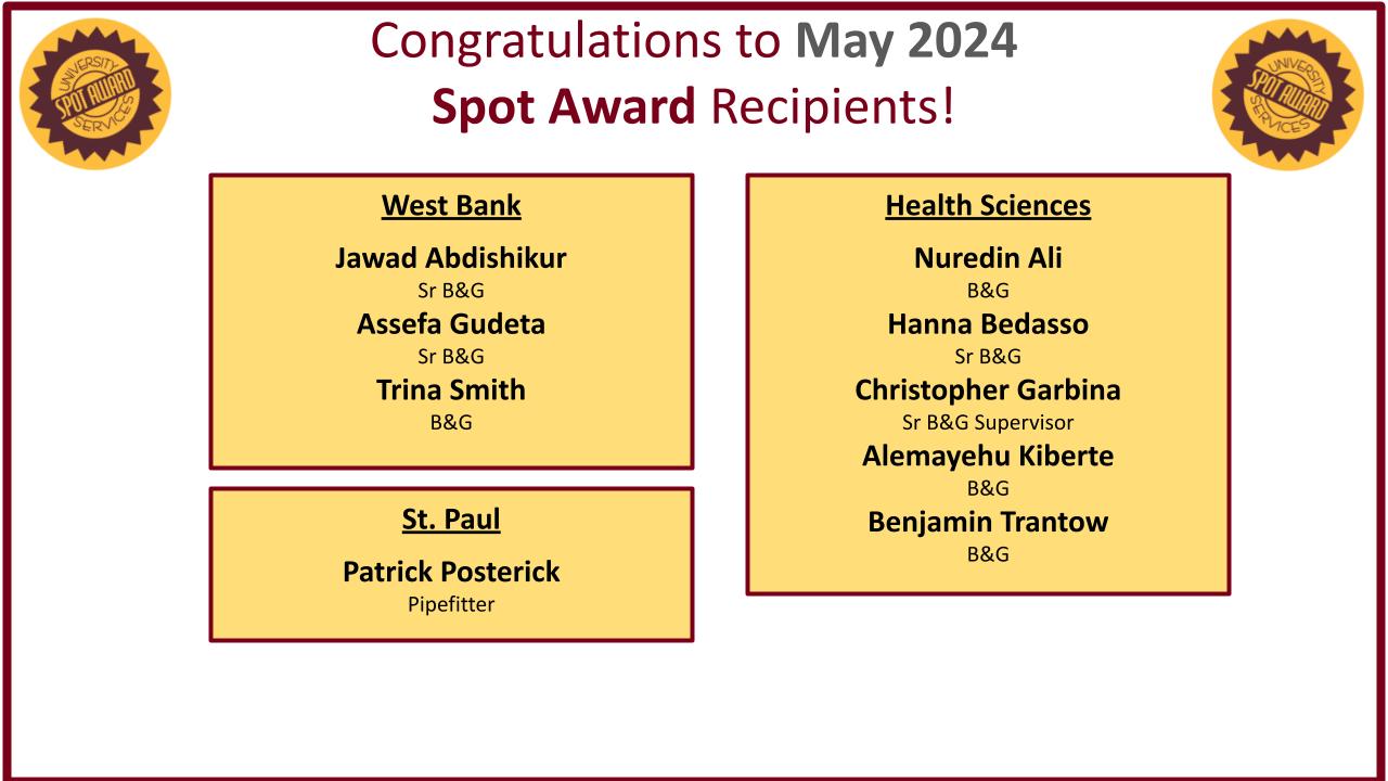 May 2024 Spot Award Recipients 3