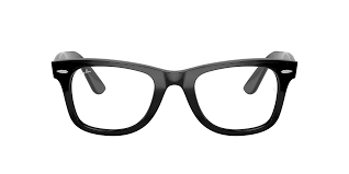 a pair of black eyeglasses